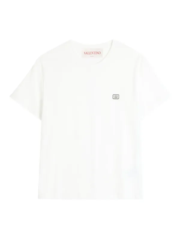 VALENTINO ホワイト Tシャツ M New Auth Valentino Garavani Men Big V Front Logo T-shirt