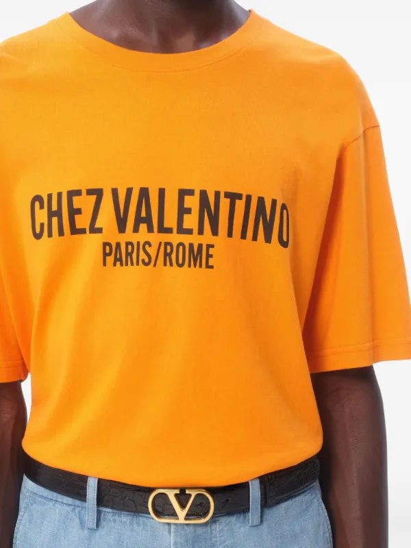 ヴァレンティノガラヴァーニ コットンロゴTシャツ オレンジ Valentino Garavani ロゴ Tシャツ | オレンジ | FARFETCH JP