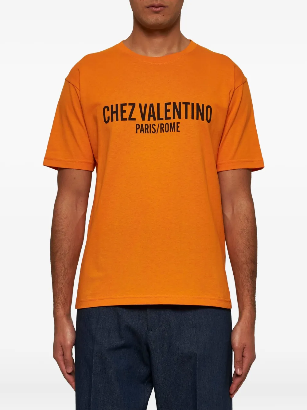 Valentino Garavani Katoenen T-shirt met logoprint Oranje