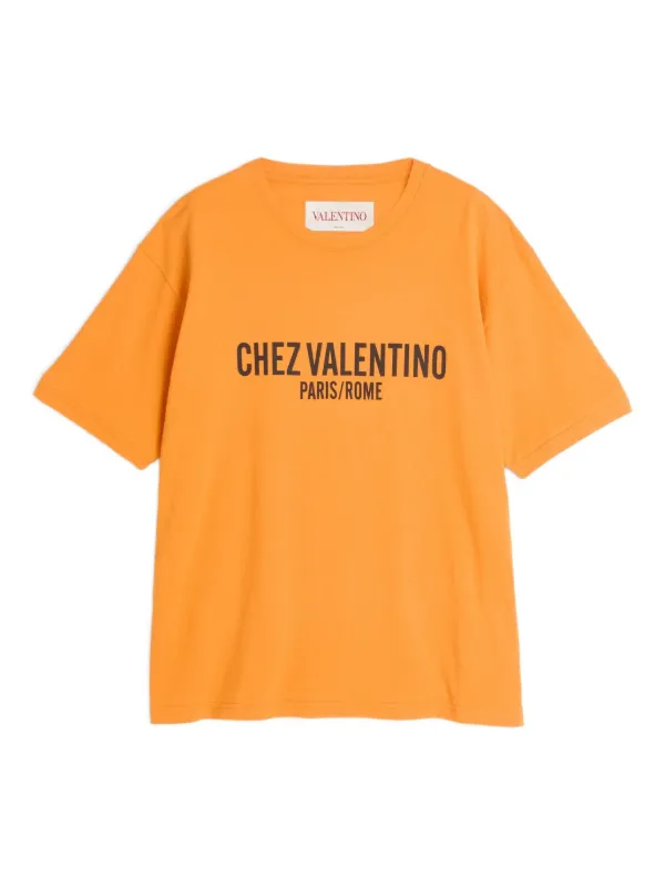 Valentino Garavani シェ プリントTシャツ | オレンジ | FARFETCH JP