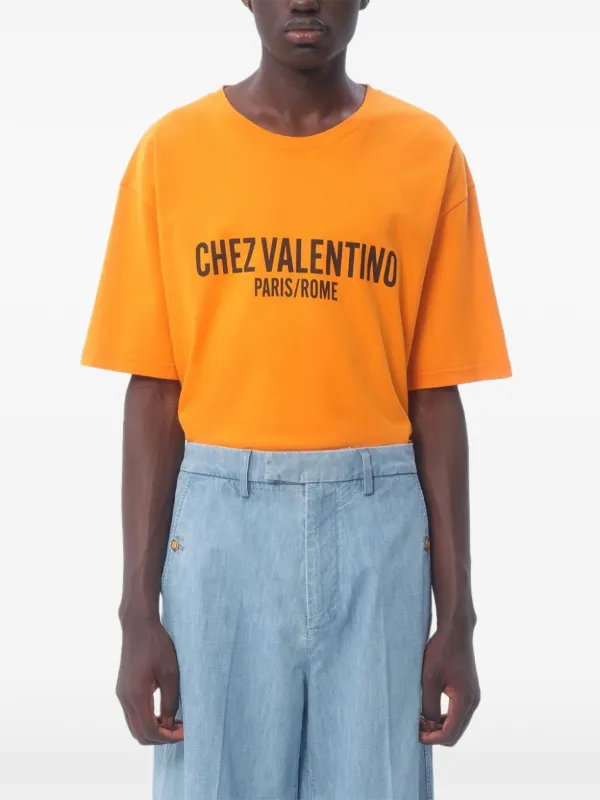 Valentino Garavani シェ プリントTシャツ | オレンジ | FARFETCH JP