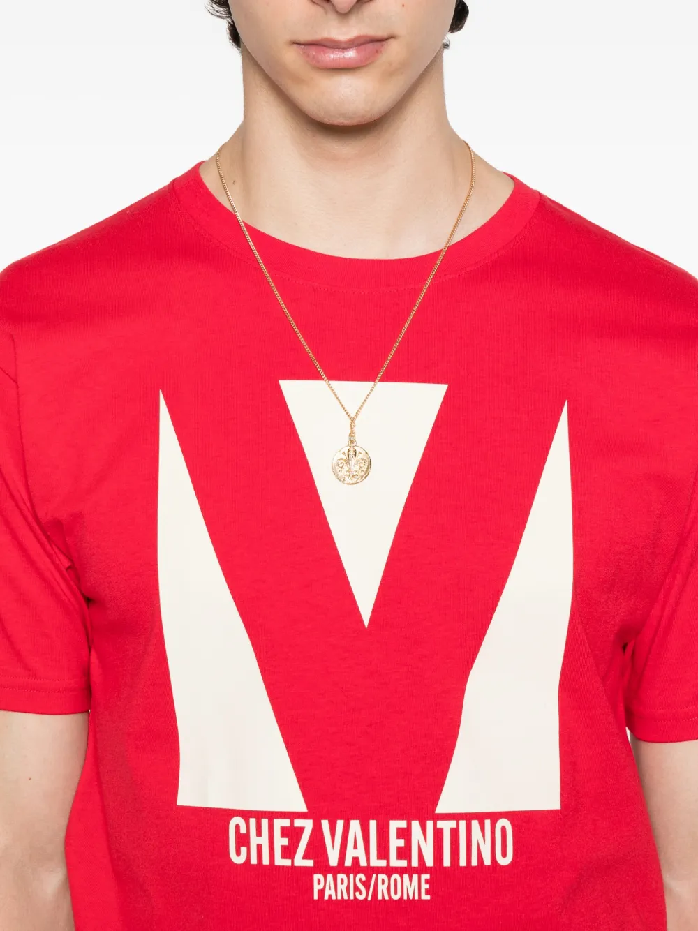 Valentino Garavani T-shirt met Chez-print Rood