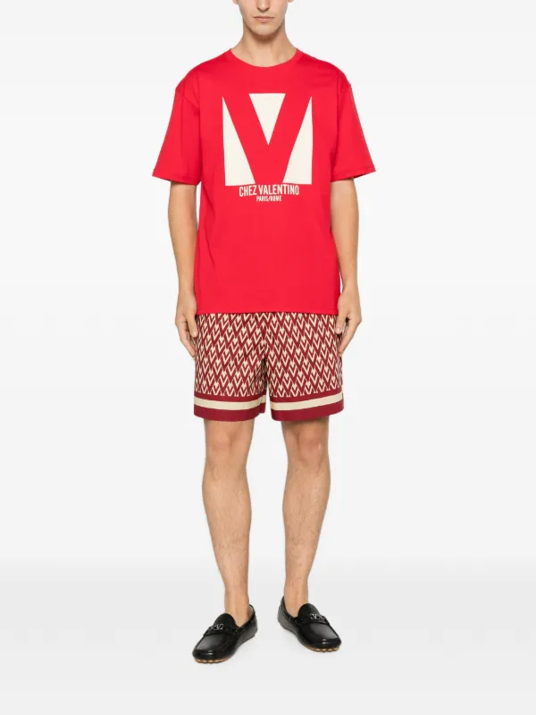 Valentino Garavani シェ プリントTシャツ | レッド | FARFETCH JP