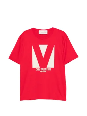 Valentino Garavani Le Chat De La Maison-print T-shirt | Red | FARFETCH