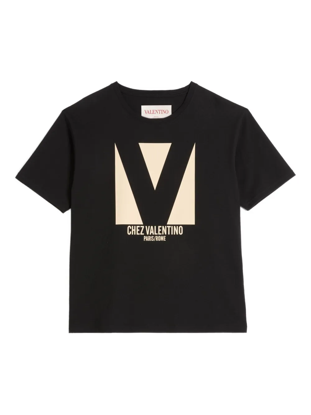 Valentino Garavani シェ プリントTシャツ - ブラック Valentino Garavani シェ プリントTシャツ - ブラック