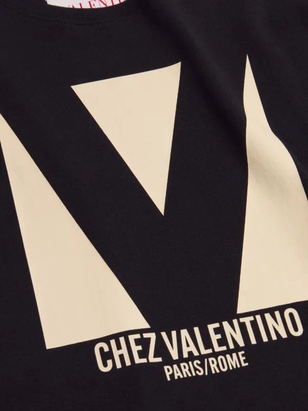Valentino Garavani シェ プリントTシャツ | ブラック | FARFETCH JP