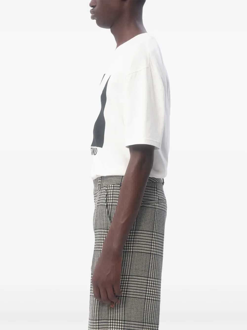 Shop Valentino Logo-print T-shirt In White