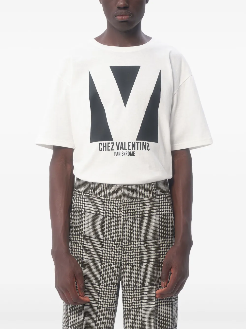 Shop Valentino Logo-print T-shirt In White
