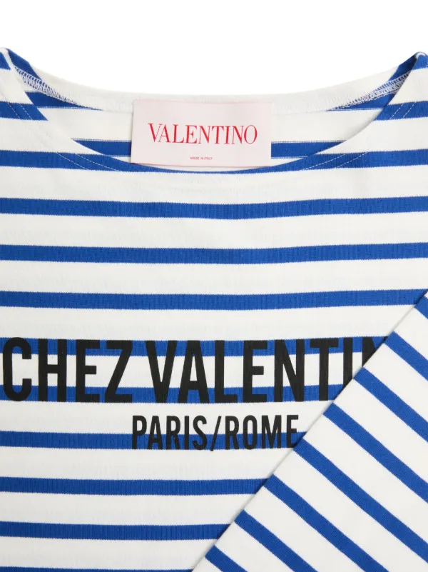 Valentino garavani ストライプ柄 Chez Valentino Tシャツ Valentino Garavani 'chez valentino' striped pattern t-shirt