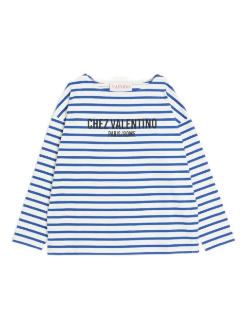 Valentino Garavani Chez-print striped cotton T-shirt