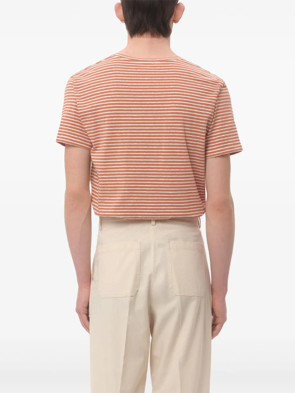 Valentino Garavani Gestreept T-shirt met Chez-print Oranje