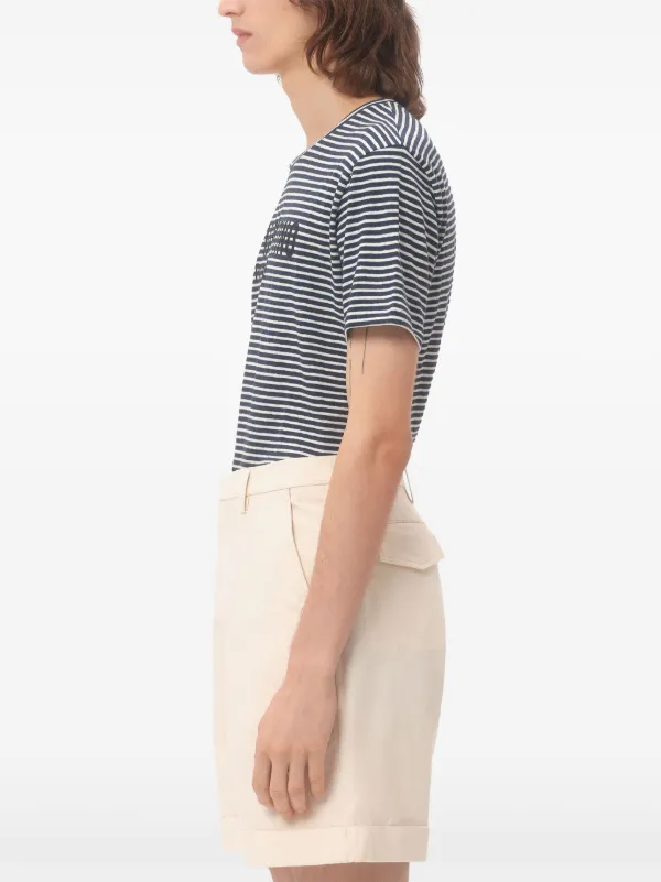 Valentino Garavani Chez-print Striped T-shirt | Black