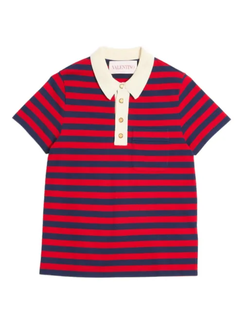 Polo en coton à rayures - Valentino Garavani - Modalova