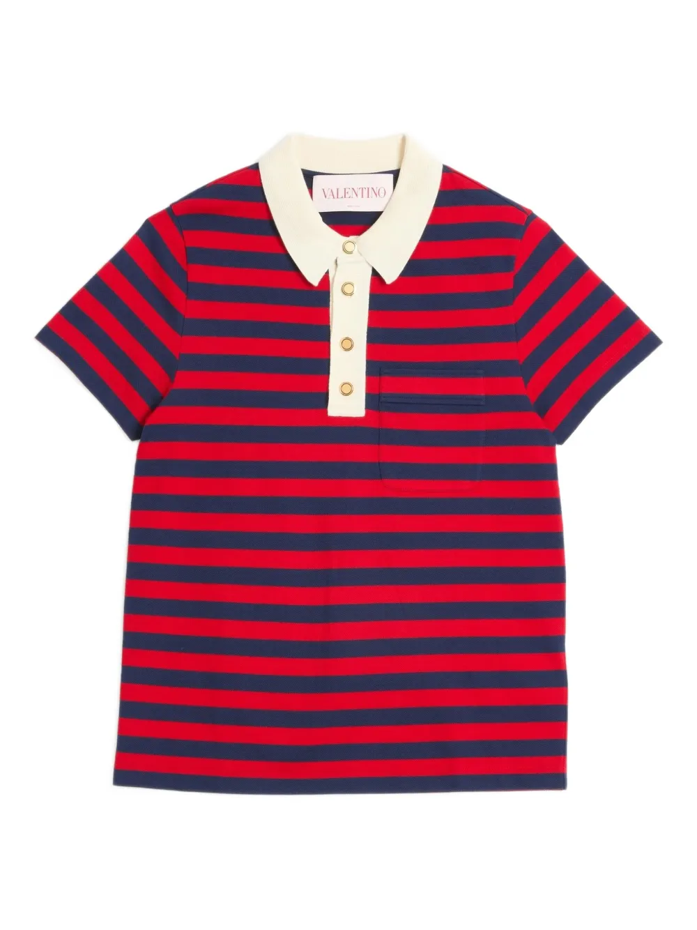 Valentino Garavani Gestreiftes Poloshirt - Rot