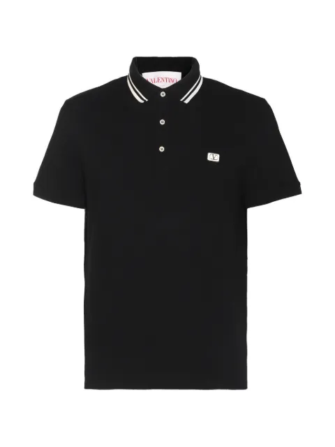 Valentino Garavani cotton piqué polo shirt with VLogo patch