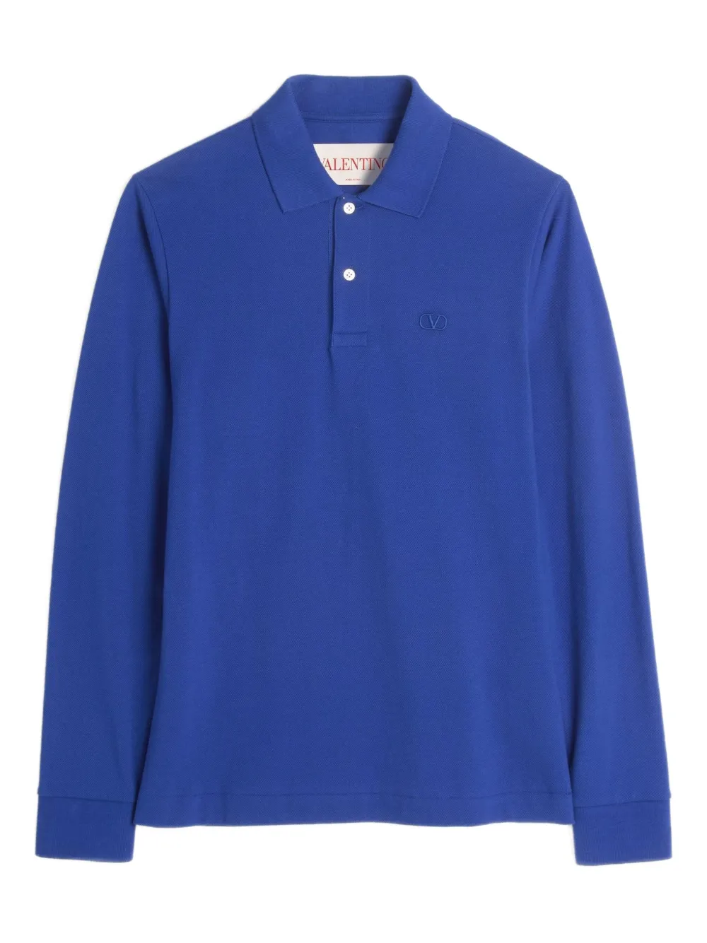 Valentino Garavani Poloshirt met geborduurd VLogo Blauw