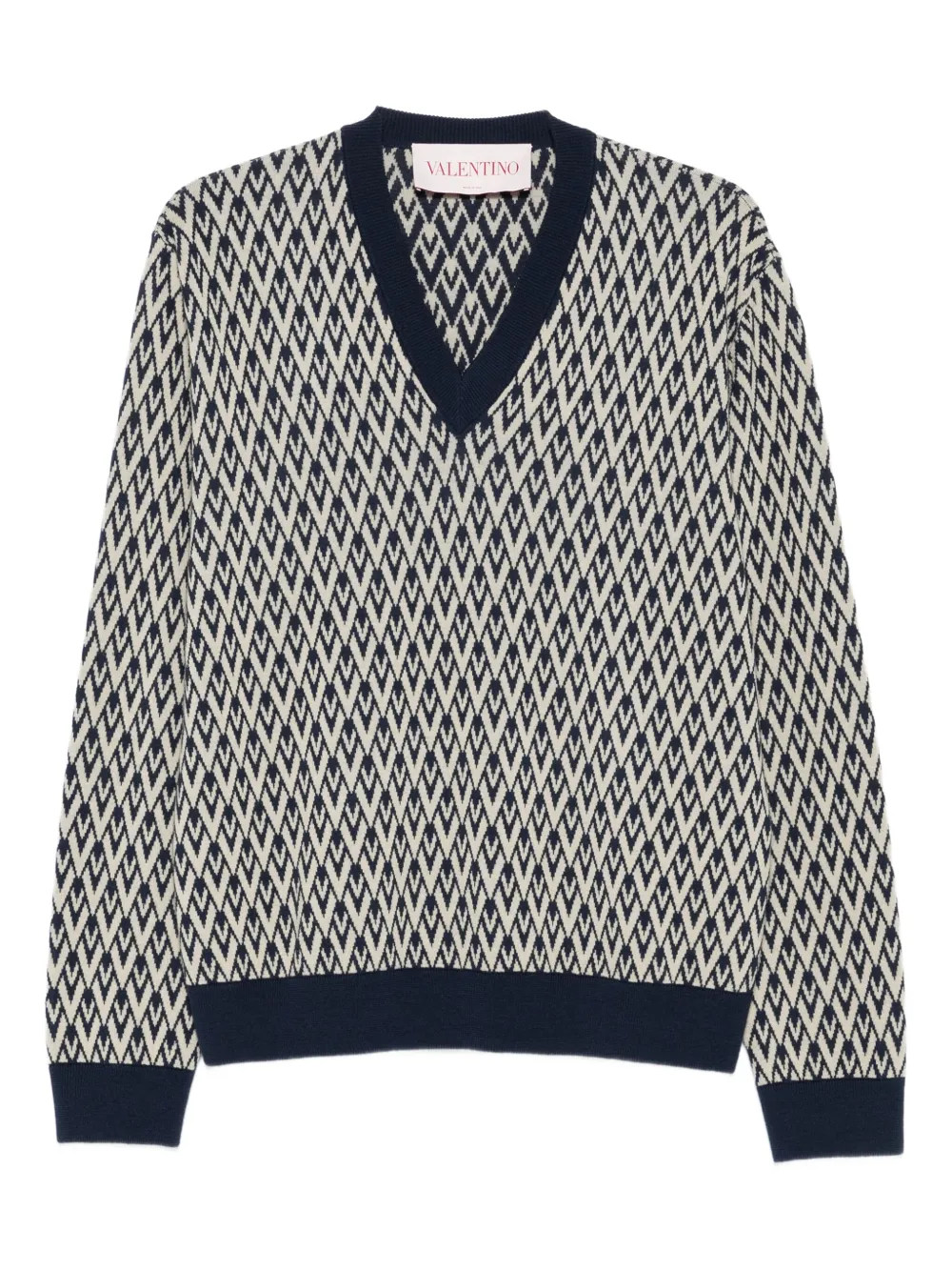 Valentino Garavani Toute La V wollen trui Blauw