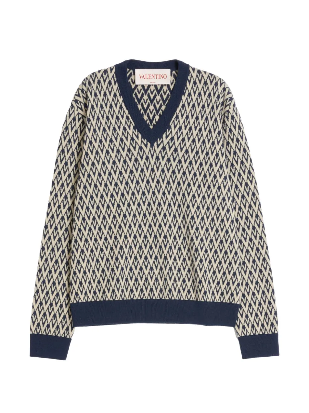 Valentino Garavani Toute La V wollen trui Blauw