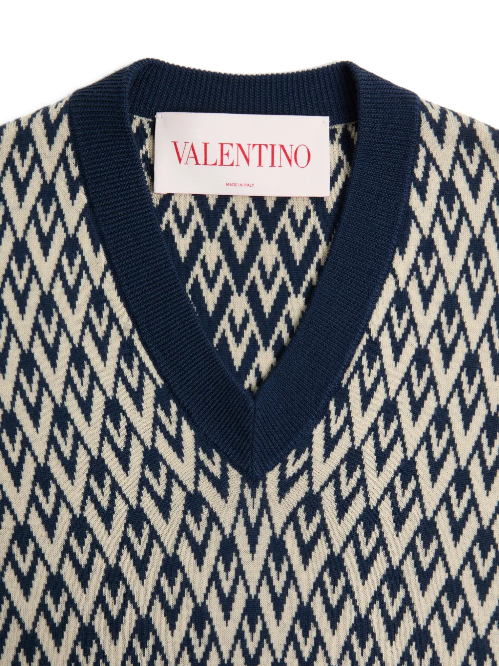 Toute La V jacquard vest