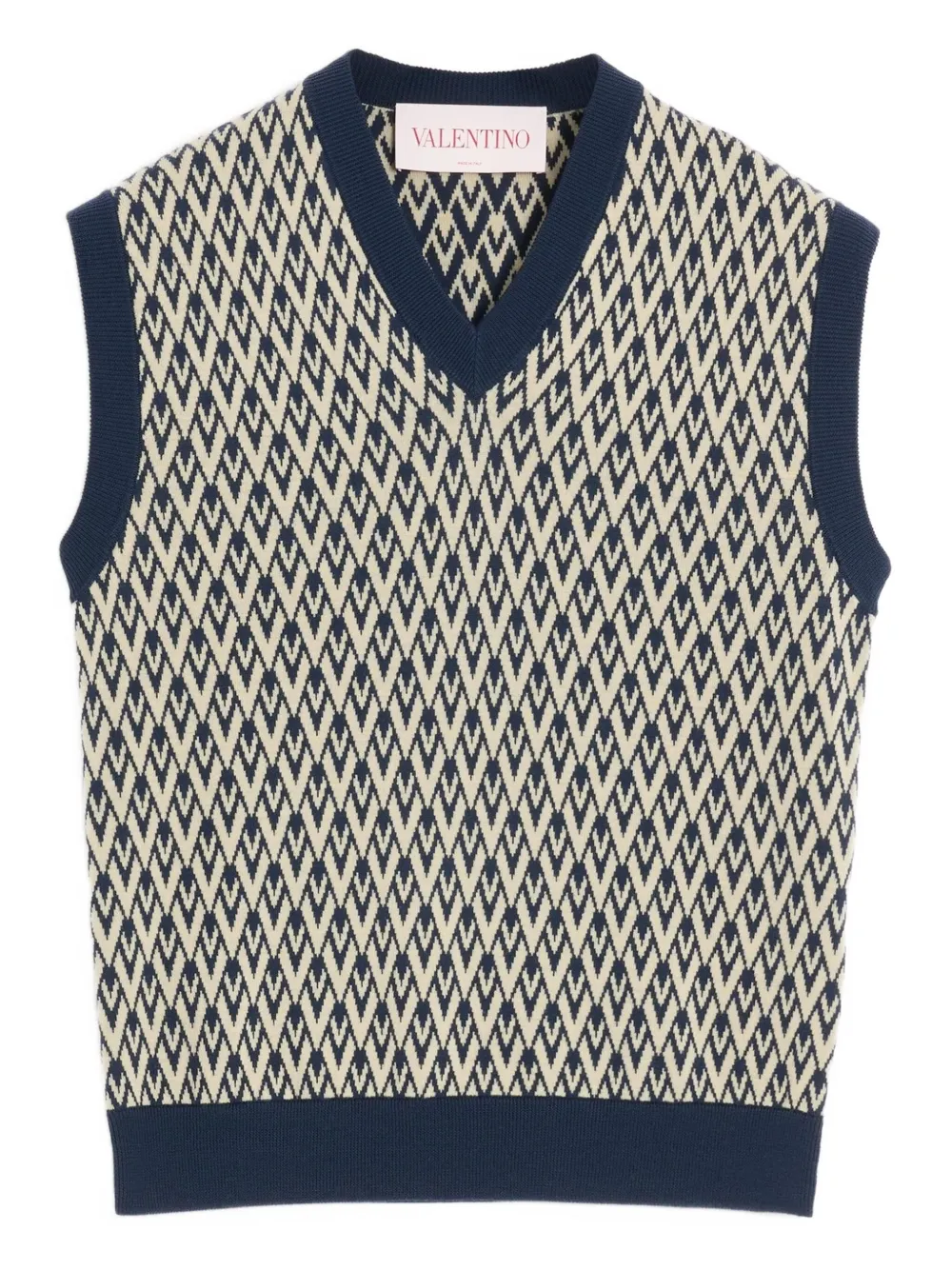 Valentino+Garavani+debardeur+Toute+La+V+en+jacquard+-+Bleu