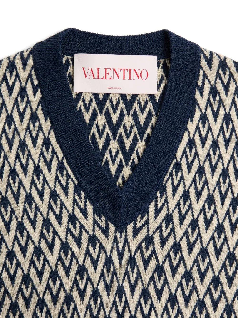 Toute La V jacquard vest