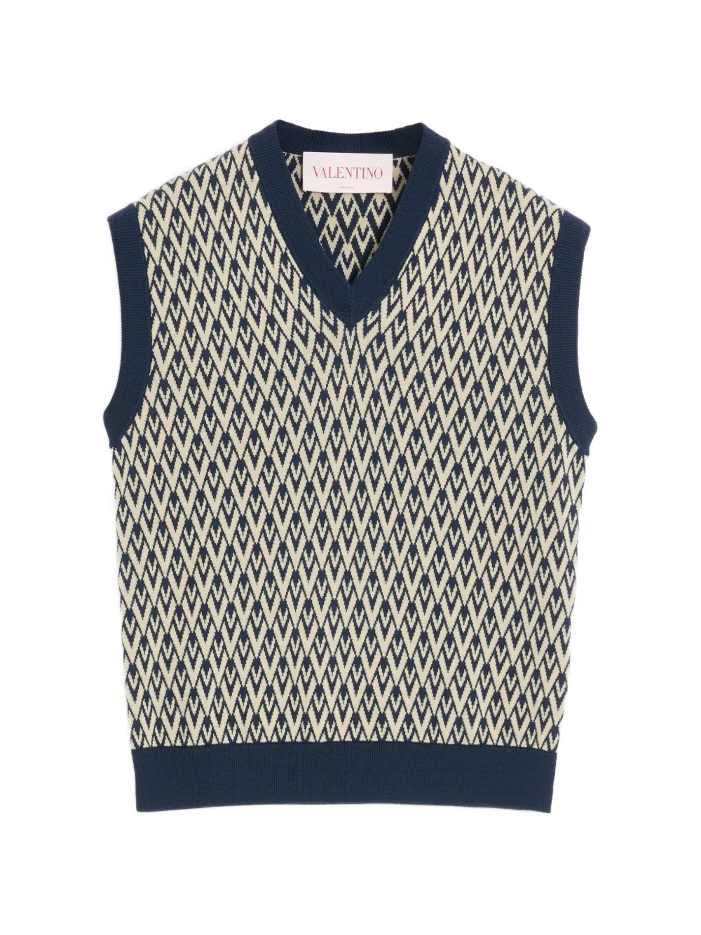 Valentino Garavani Toute La V spencer met jacquard Blauw