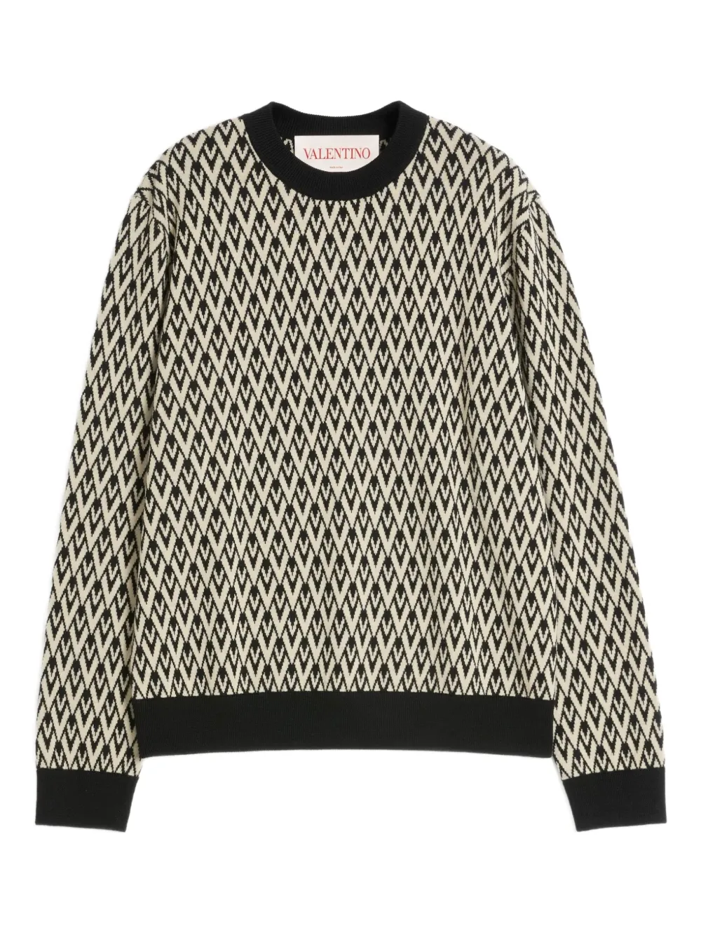 Valentino Garavani Toute La V trui met jacquard Zwart