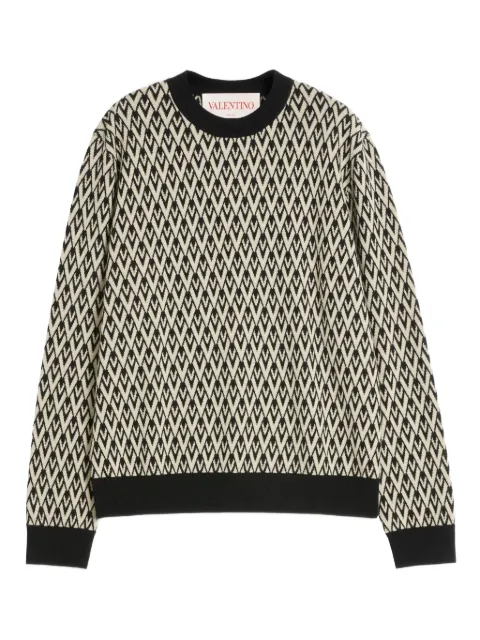 Valentino Garavani Toute La V Jacquard-Pullover
