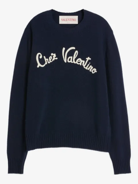Valentino Garavani Chez-embroidered wool sweater