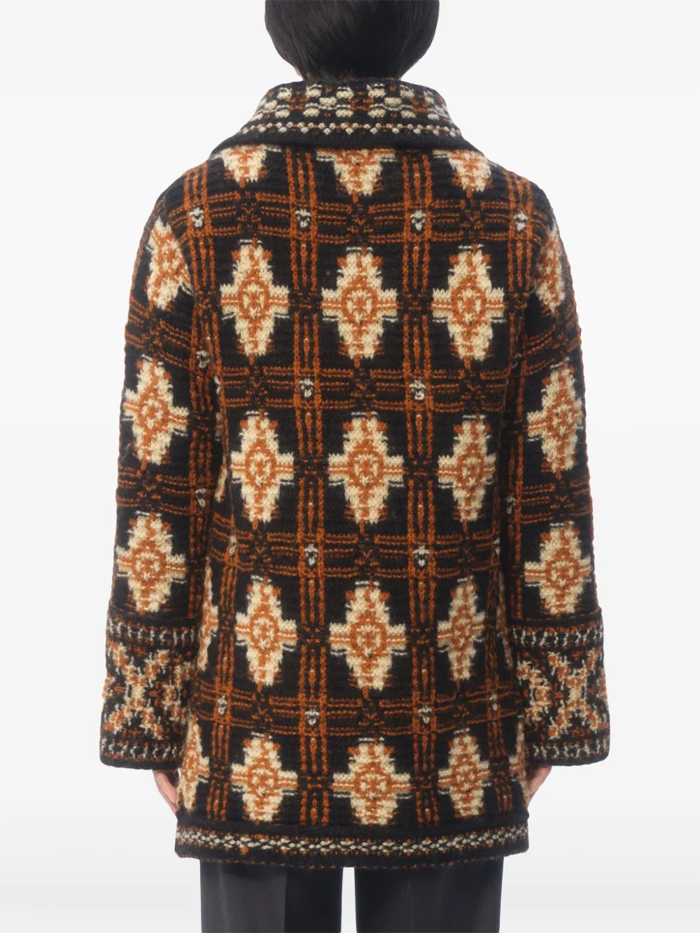 Valentino Garavani Wollen vest met geometrisch patroon Zwart