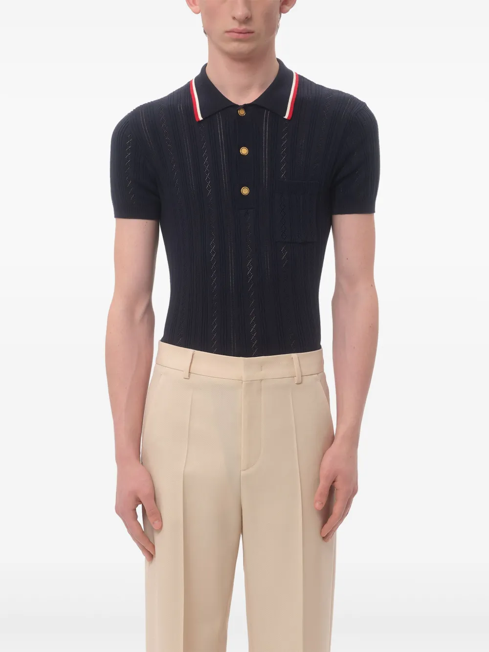 Valentino Garavani Katoenen poloshirt Blauw