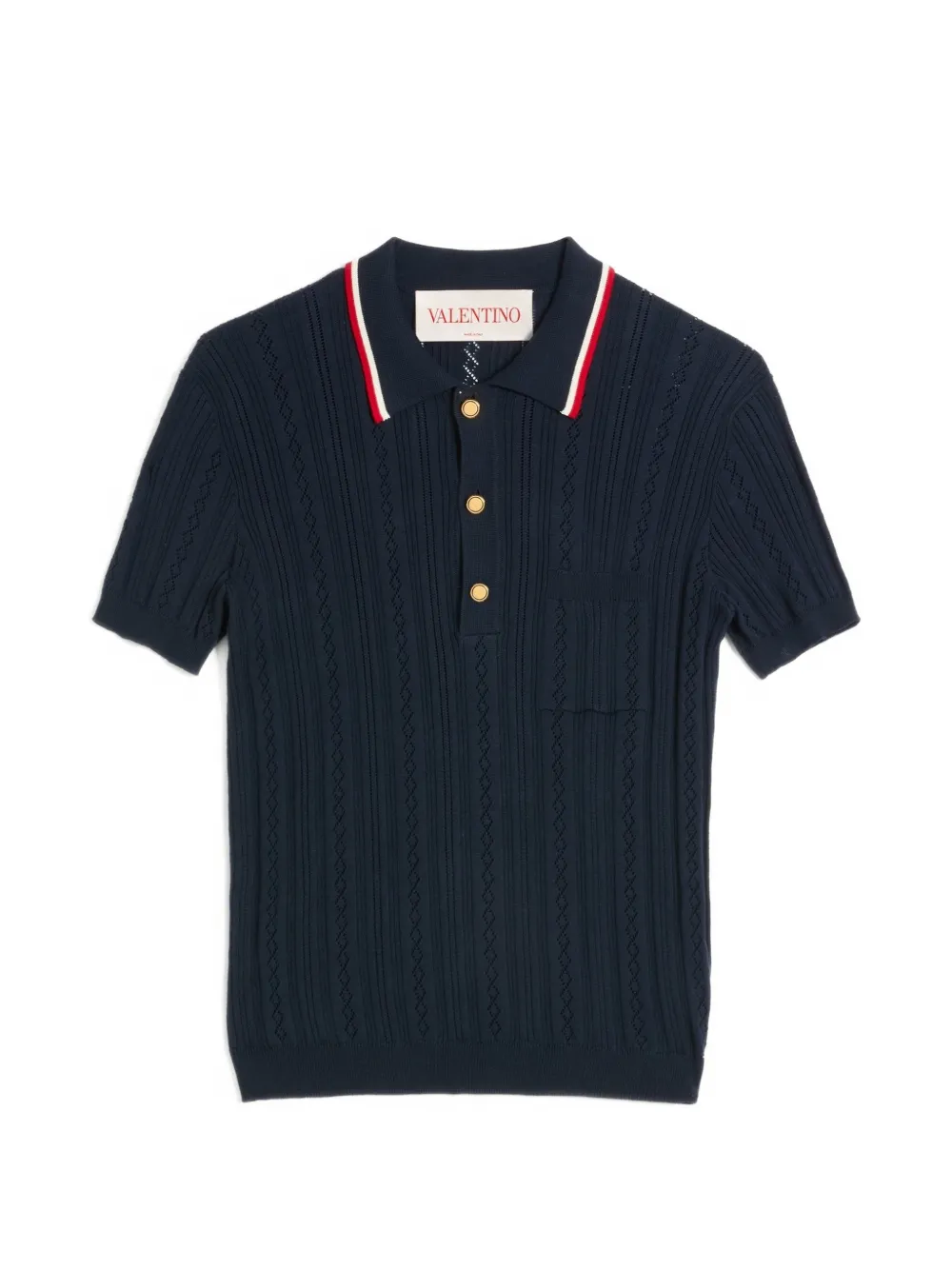 Valentino Garavani Polo in cotone con ricamo logo - Blu