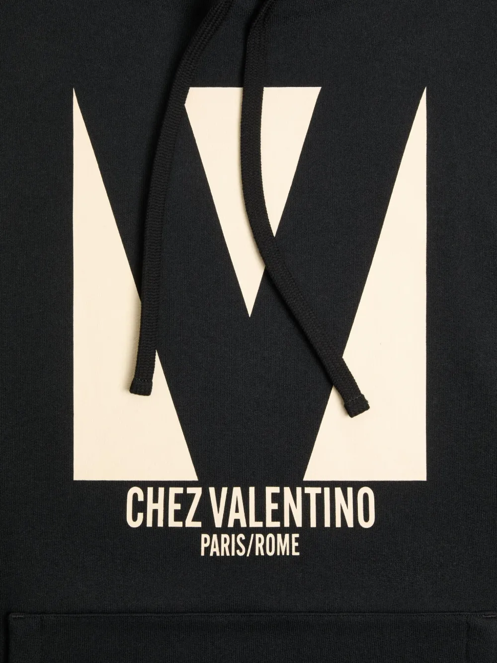 VALENTINO ビッグロゴ半袖パーカープレゼント♡ Valentino Garavani シェ プリントパーカー | ブラック | FARFETCH JP