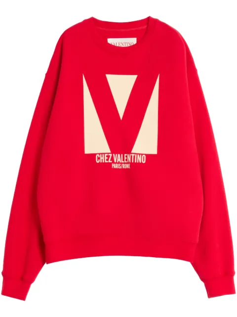 Valentino Garavani logo-print cotton sweater