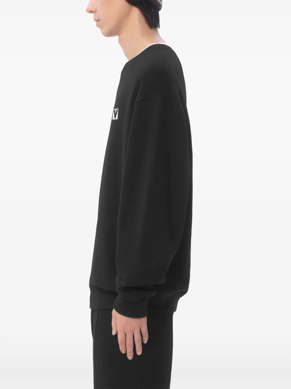 Valentino Garavani Sweater met logopatch Zwart
