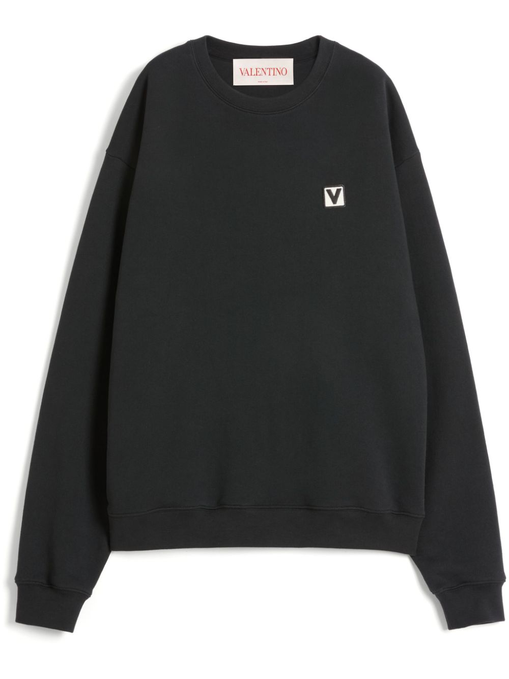 Valentino Garavani Sweater met logopatch Zwart