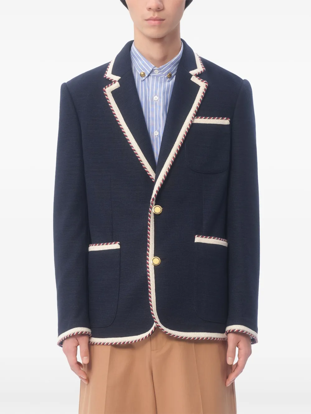 Valentino Garavani Blazer met enkele rij knopen Blauw