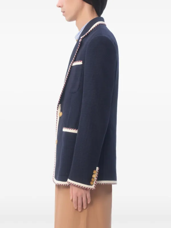 Valentino Garavani single-breasted Blazer | Blue | FARFETCH