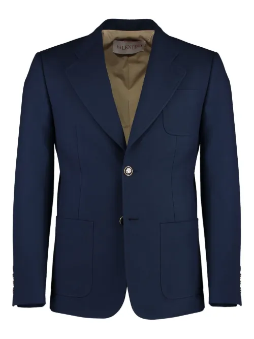 Veste en gabardine à simple boutonnage - Valentino Garavani - Modalova