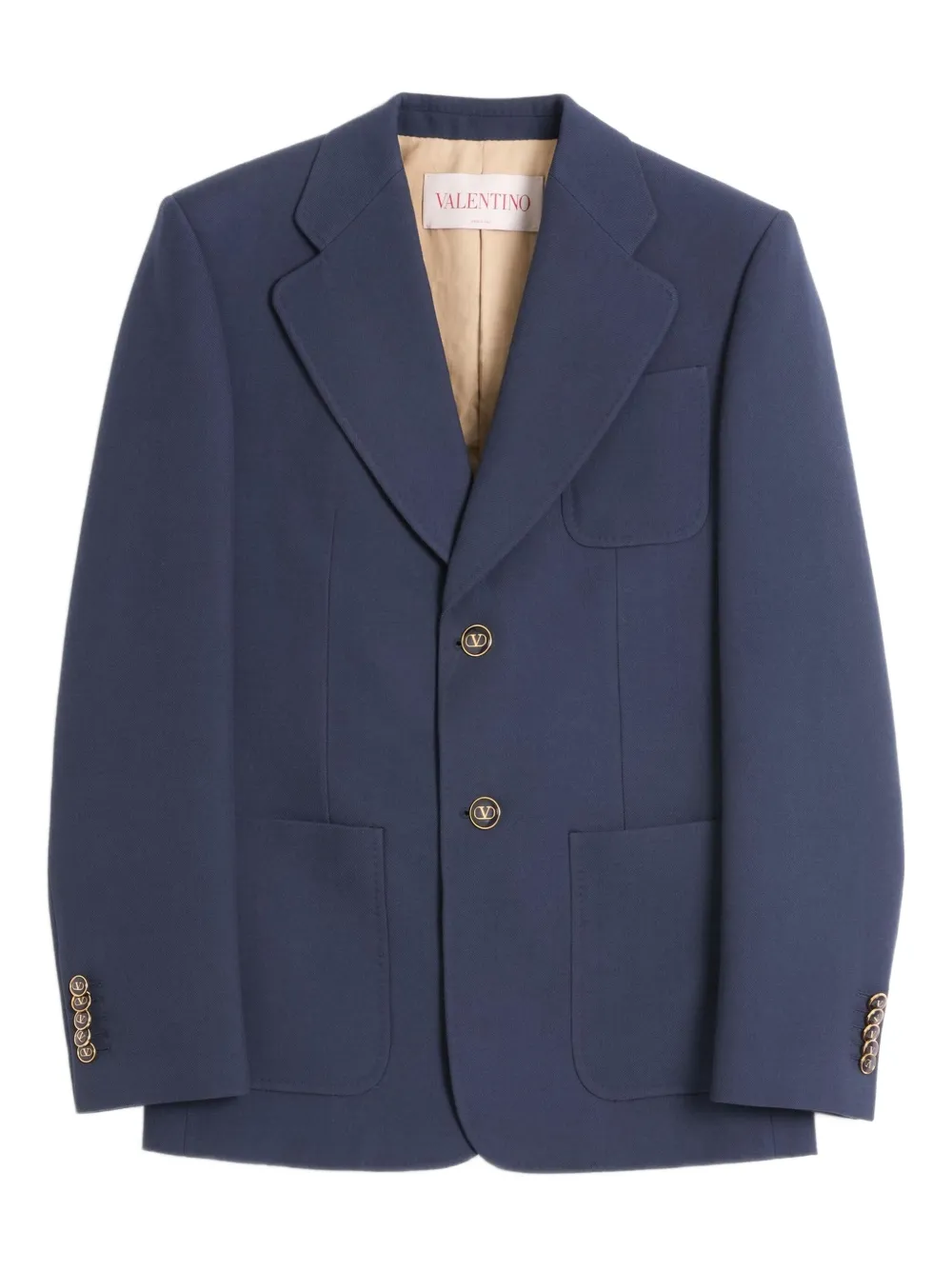 Valentino Garavani ギャバジン シングルジャケット - ブルー Valentino Garavani ギャバジン シングルジャケット - ブルー