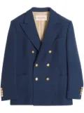 Valentino Garavani double breasted wool jacket - Blue