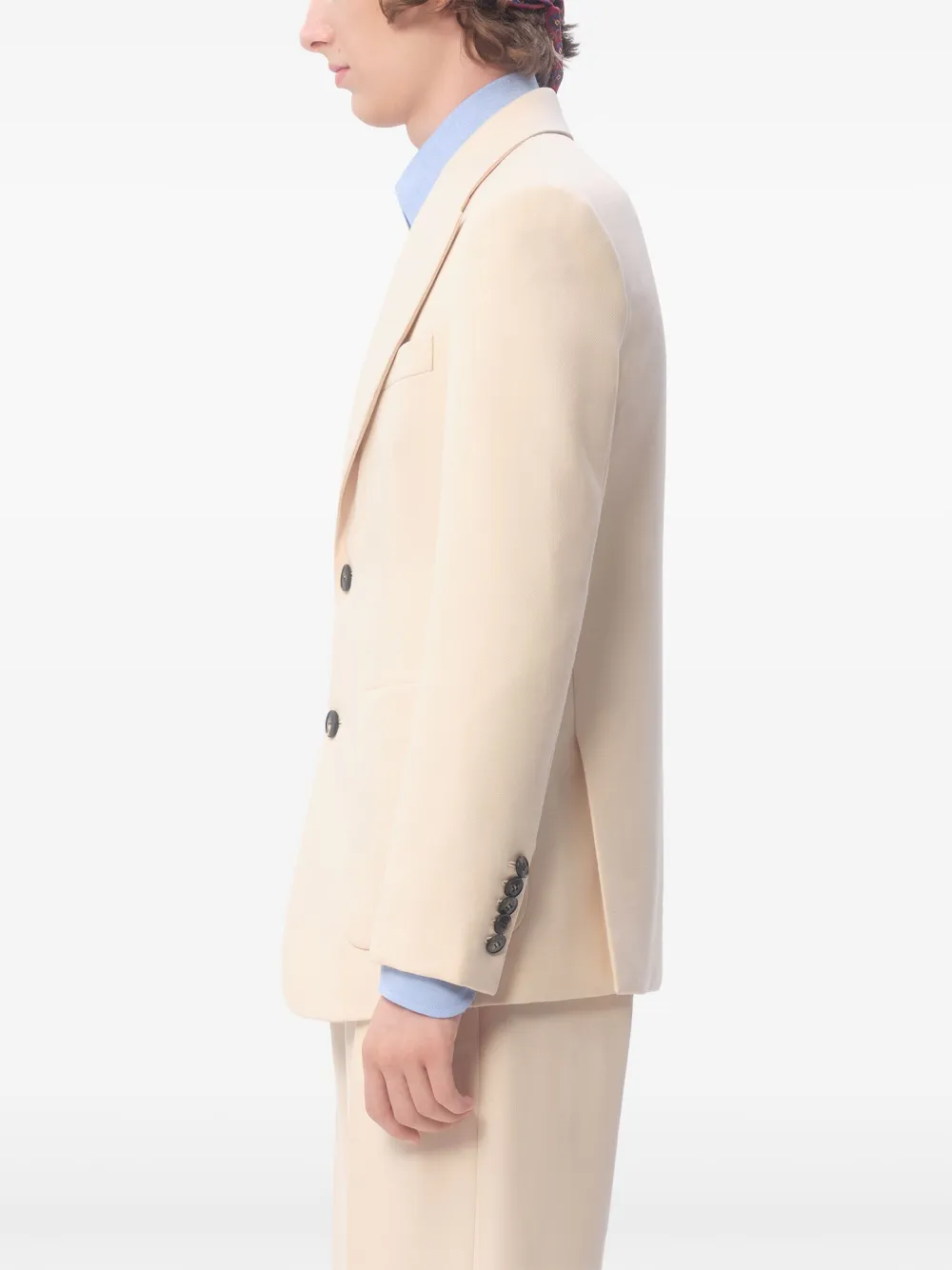 Valentino Garavani Blazer met enkele rij knopen Beige