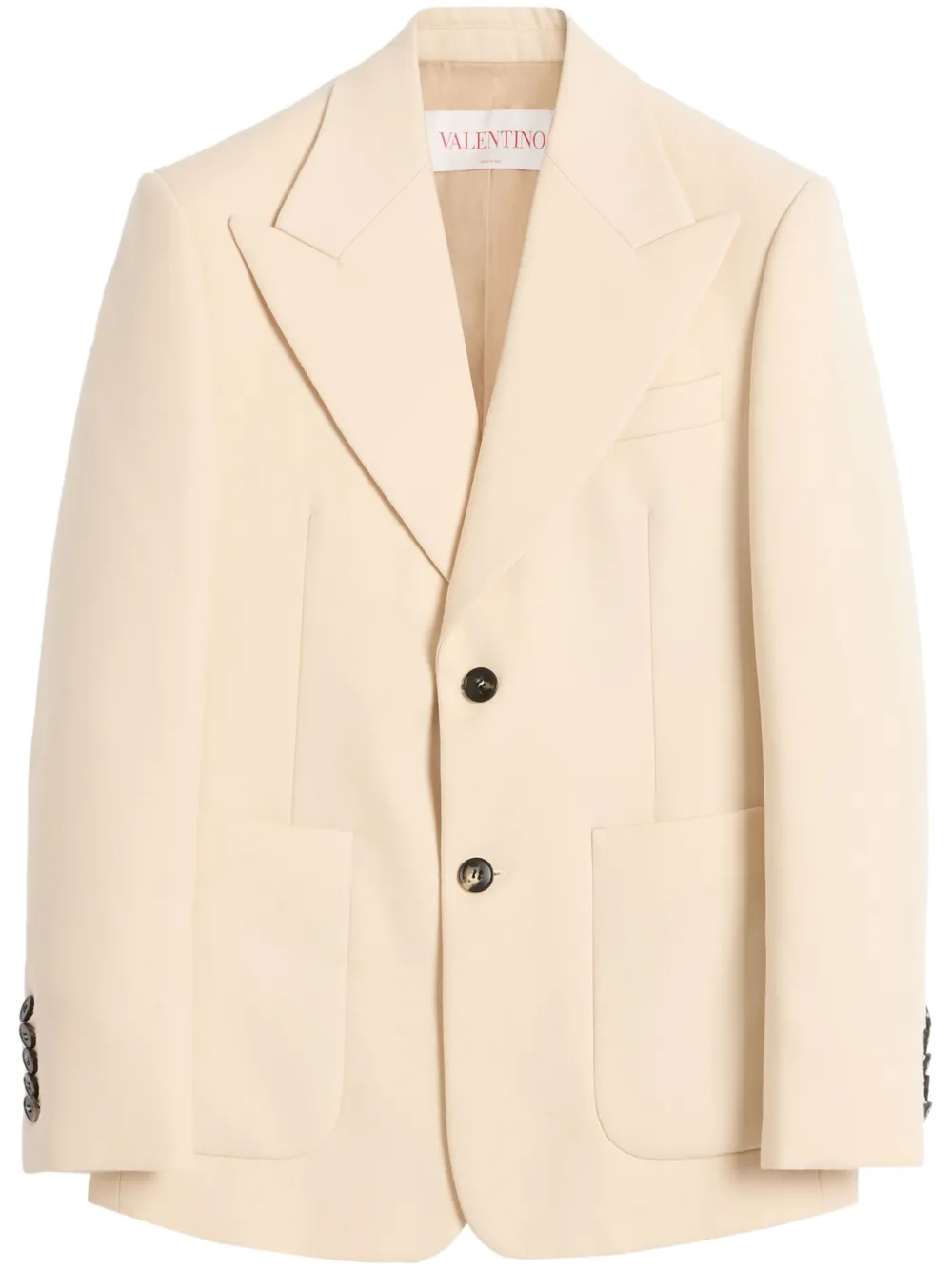 Valentino Garavani Blazer met enkele rij knopen Beige