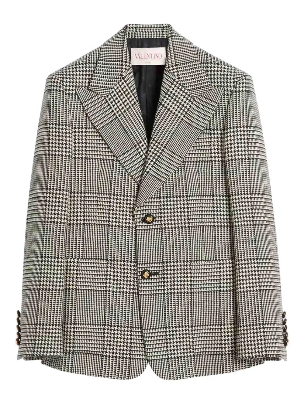 Valentino Garavani houndstooth single-breasted blazer | Neutrals | Image 1