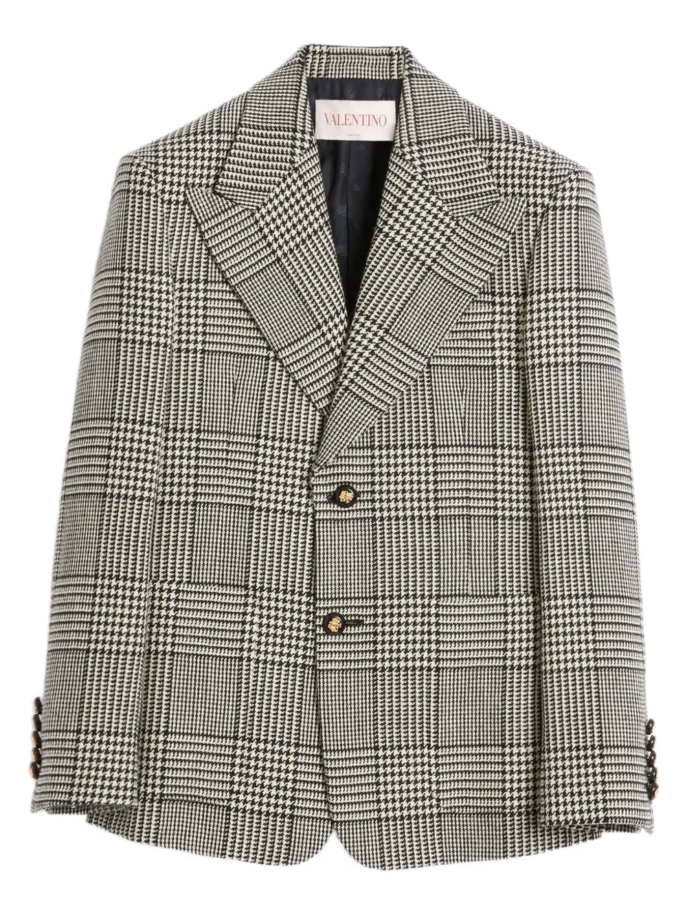 Valentino Garavani ハウンドトゥース シングルジャケット - ニュートラル Valentino Garavani ハウンドトゥース シングルジャケット - ニュートラル