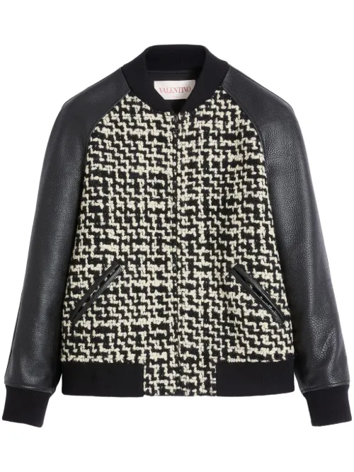 Veste bomber en tweed à patch Chez - Valentino Garavani - Modalova