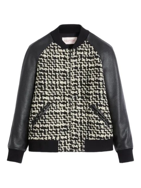 Valentino Garavani Chez-patch tweed bomber jacket