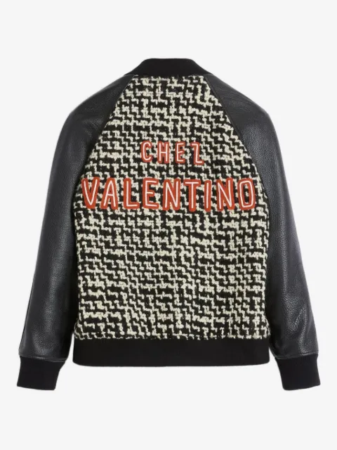 Valentino Garavani Bomber in tweed con applicazione Chez