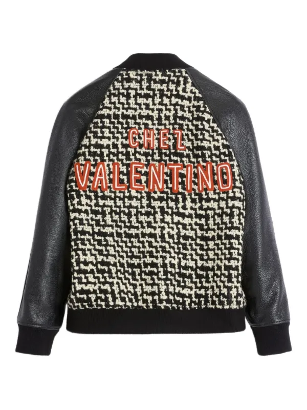 Valentino Garavani シェ パッチ ツイード ボンバージャケット 