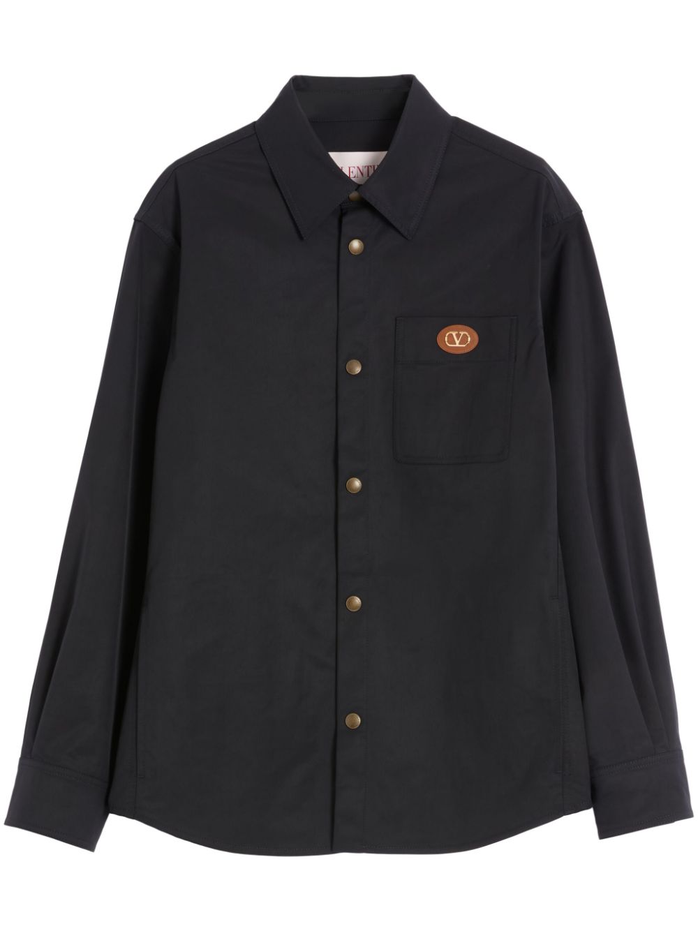 Valentino Garavani Shirtjack met kenmerkende VLogo-patch Blauw